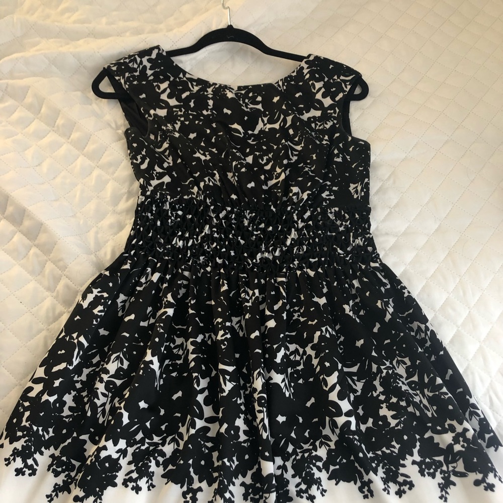 Jessica Simpson Black & White Floral Dress